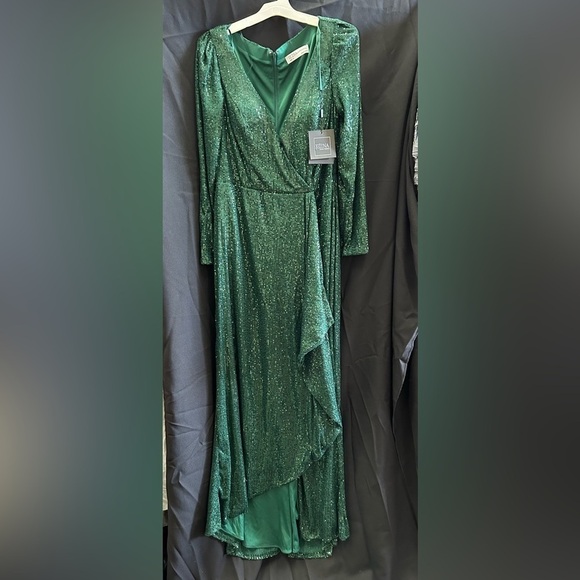 Mac Duggal 26395 NWT SEQUIN WRAP EVENING GOWN - Picture 4 of 8